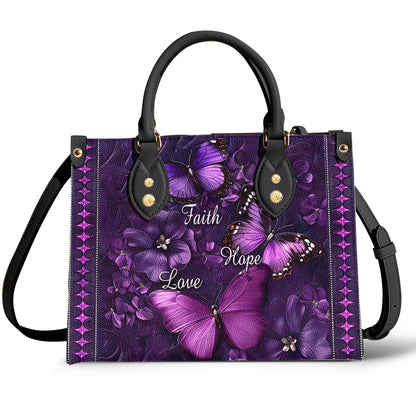 Leather Bag Faith Hope Love