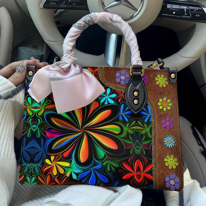 Hippie Leather Bag Flower Child