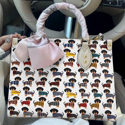 Leather Bag Amazing Flannel Dachshund