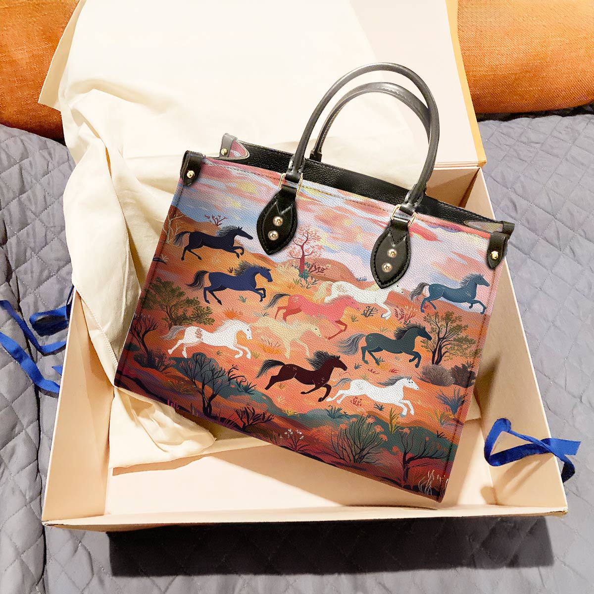 Leather Bag Desert Gallop