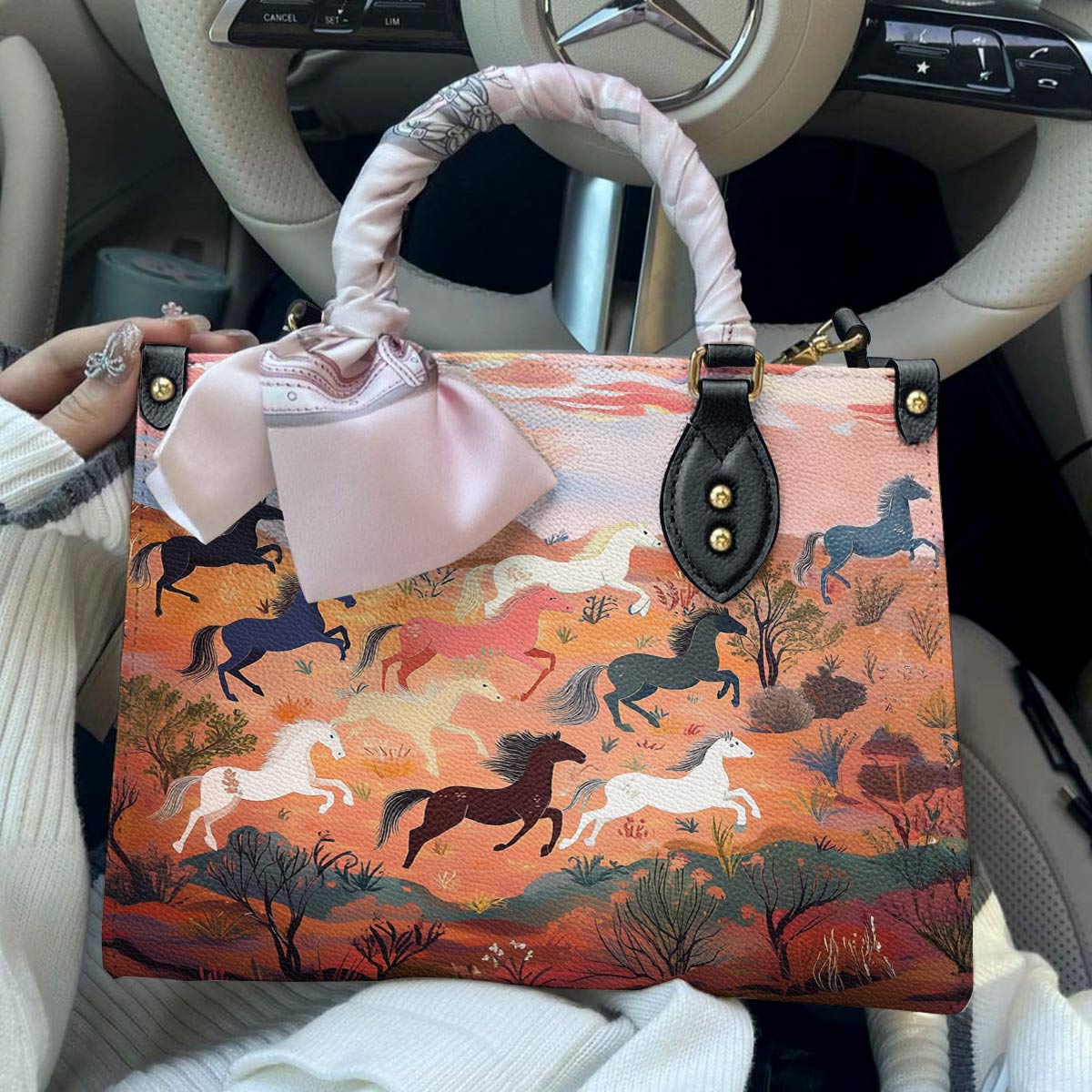 Leather Bag Desert Gallop