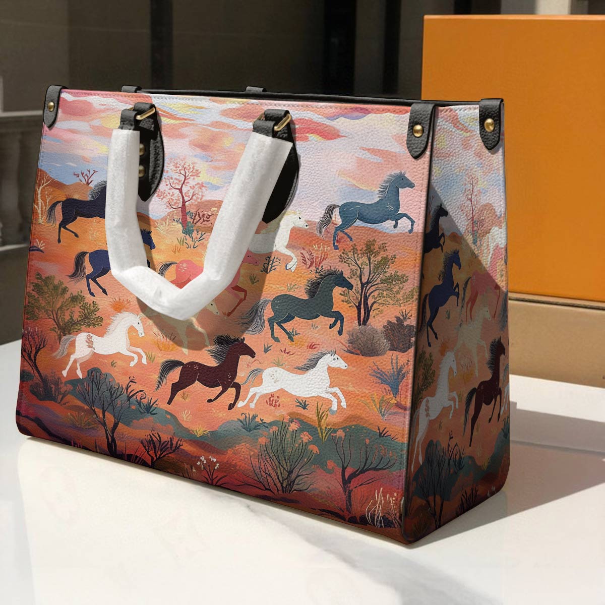 Leather Bag Desert Gallop