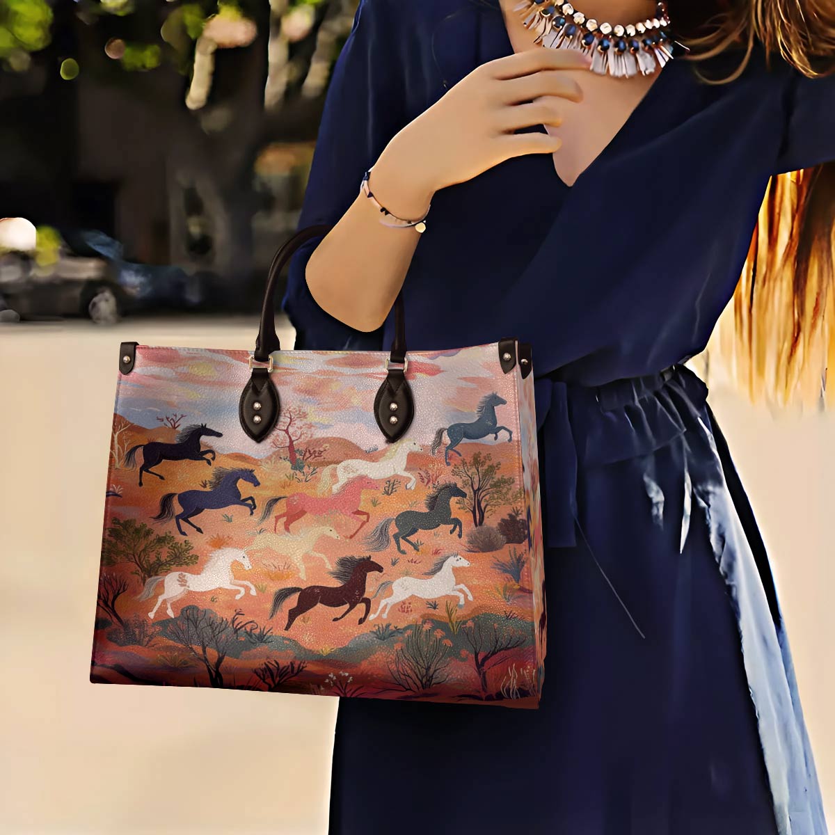 Leather Bag Desert Gallop