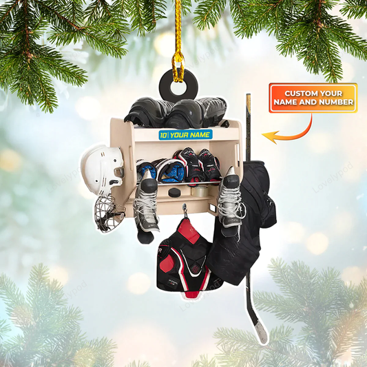 Hockey Closet - Custom Shaped Ornament - christmas decor, Ornament Decoration, Ornament For Gift, Ornament Christmas