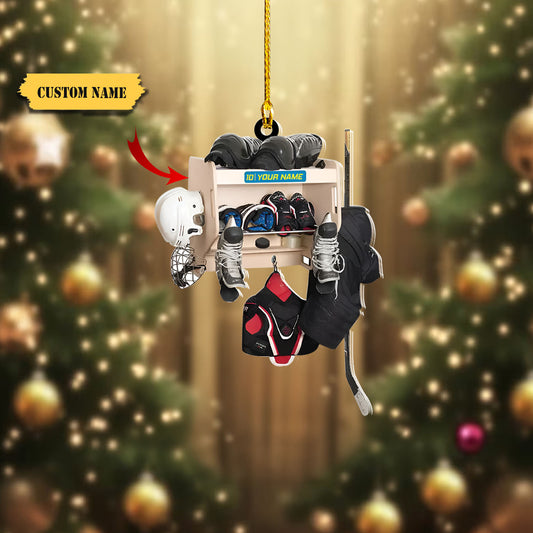 Hockey Closet - Custom Shaped Ornament - christmas decor, Ornament Decoration, Ornament For Gift, Ornament Christmas