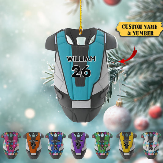 HomeDesign Personalized Hockey Christmas Ornament, Hockey Skates Helmet and Stick, Hockey Player Ornament 2, Ornament Decoration, Ornament For Gift, Ornament Christmas