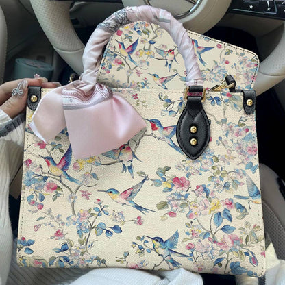 Hummingbird Leather Bag Blossom Whisper