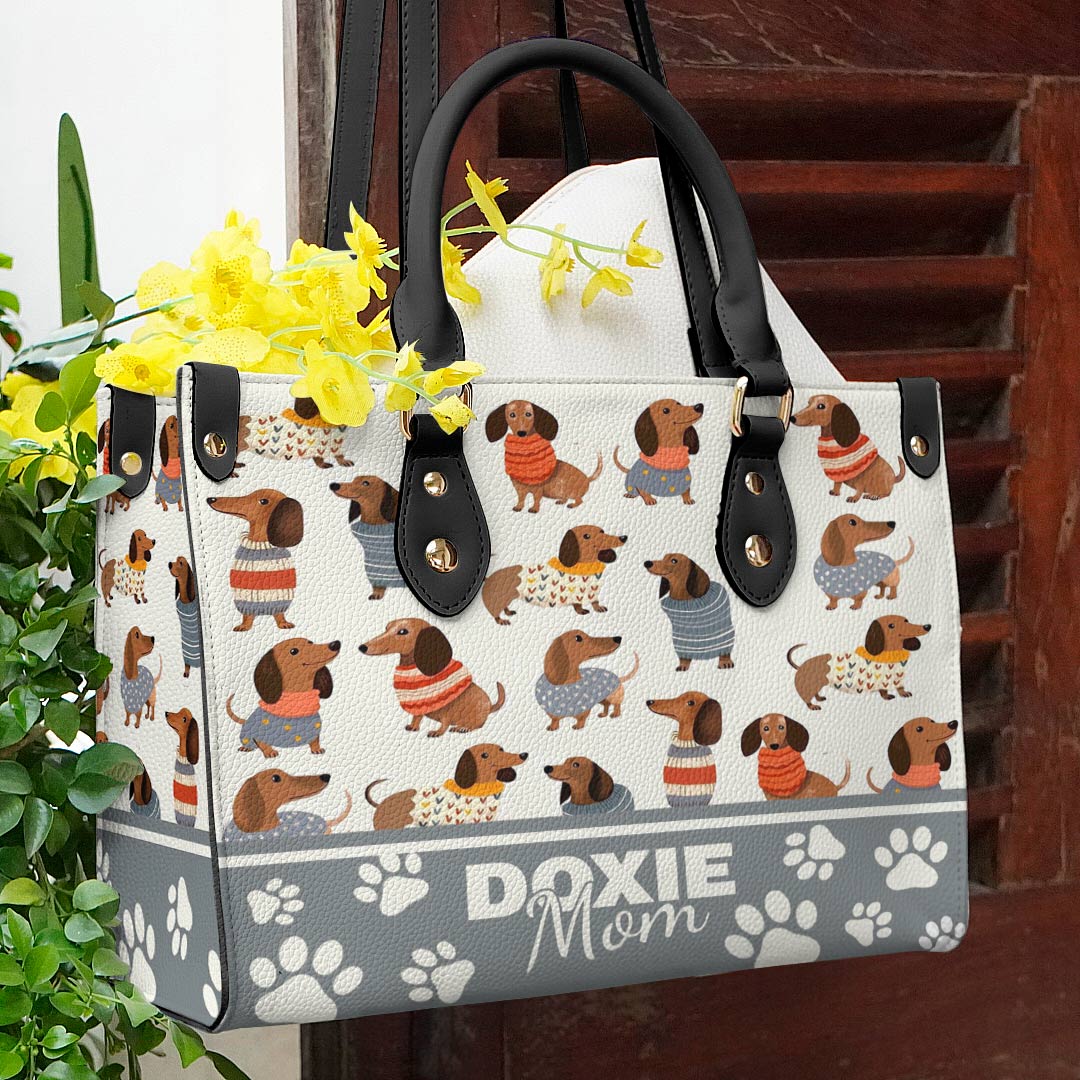 Dachshund Leather Bag Doxie Mom