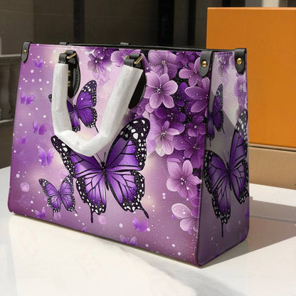 Leather Bag Violet Drift