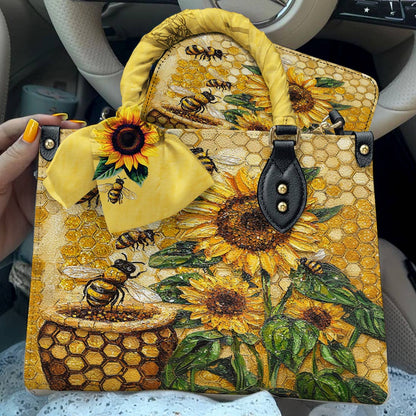 Leather Bag Bee Sunshine