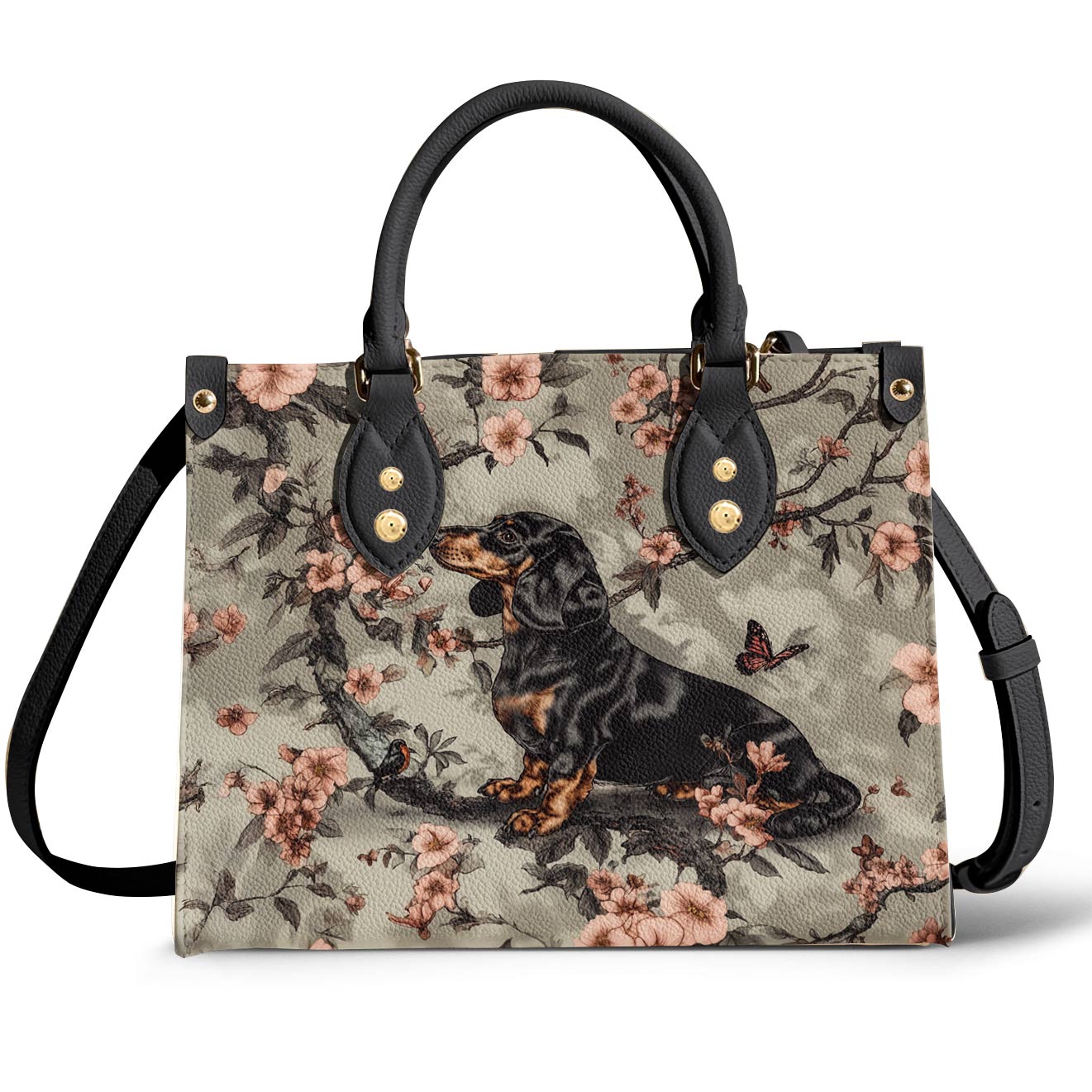 Dachshund Leather Bag Royal Garden Romp