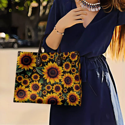 Sunflower Leather Bag Summer Eclipse