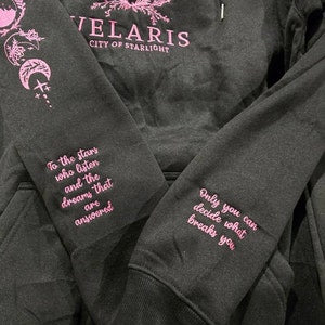 Velaris Embroidered Shirt,Velaris City Of Starlight Embroidered Sweatshirt,The Night Court Shirt,SJM sweater,City of Starlight,ACOTAR Shirt