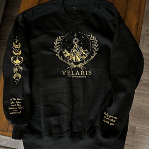 Velaris Embroidered Shirt,Velaris City Of Starlight Embroidered Sweatshirt,The Night Court Shirt,SJM sweater,City of Starlight,ACOTAR Shirt