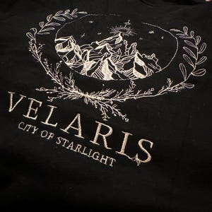 Velaris Embroidered Shirt,Velaris City Of Starlight Embroidered Sweatshirt,The Night Court Shirt,SJM sweater,City of Starlight,ACOTAR Shirt