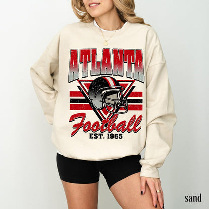Atlanta Vintage Style Football Sweatshirt, Atlanta Football Shirt, Atlanta Fan Shirt, Sunday Atlanta Football, Game Day Shirt