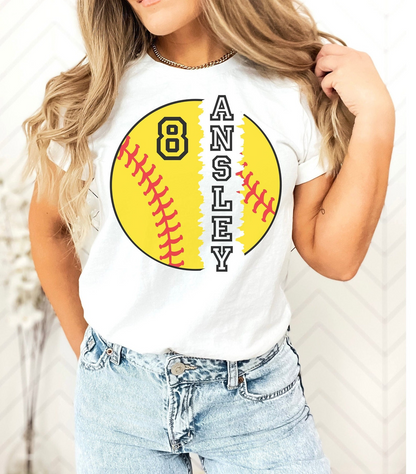 Custom Softball Shirt, Softball Number Shirt, Softball Shirt, Softball Team Shirt, Softball Mom Shirt