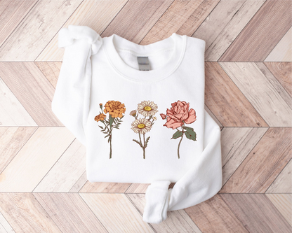 Customize Birth Month Flower Sweatshirt, Christmas Gift For Mom, Grandma Sweatshirt, Mothers Day Gift, New Mom Gift, Mama Sweatshirt