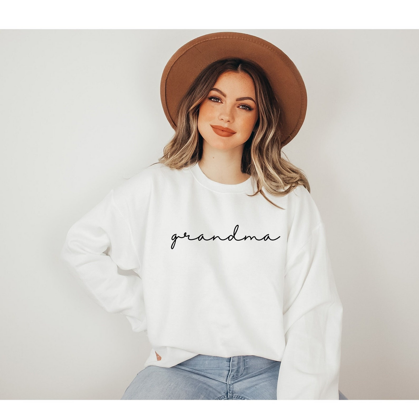 Embroidered Grandma Sweatshirt Custom Grandma Est Sweatshirt, Pregnancy Announcement, Grandma Gift, Nana, Gigi, Mother's Day Gift