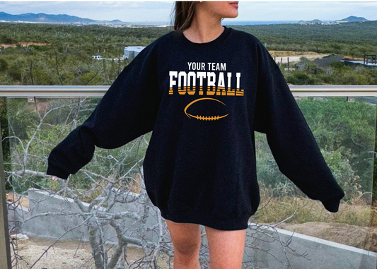 Customized Football Sweatshirt - Your Name Football Shirt - Football Shirt - Game Day Shirt - Football Season Shirt - Football Mom Shirt