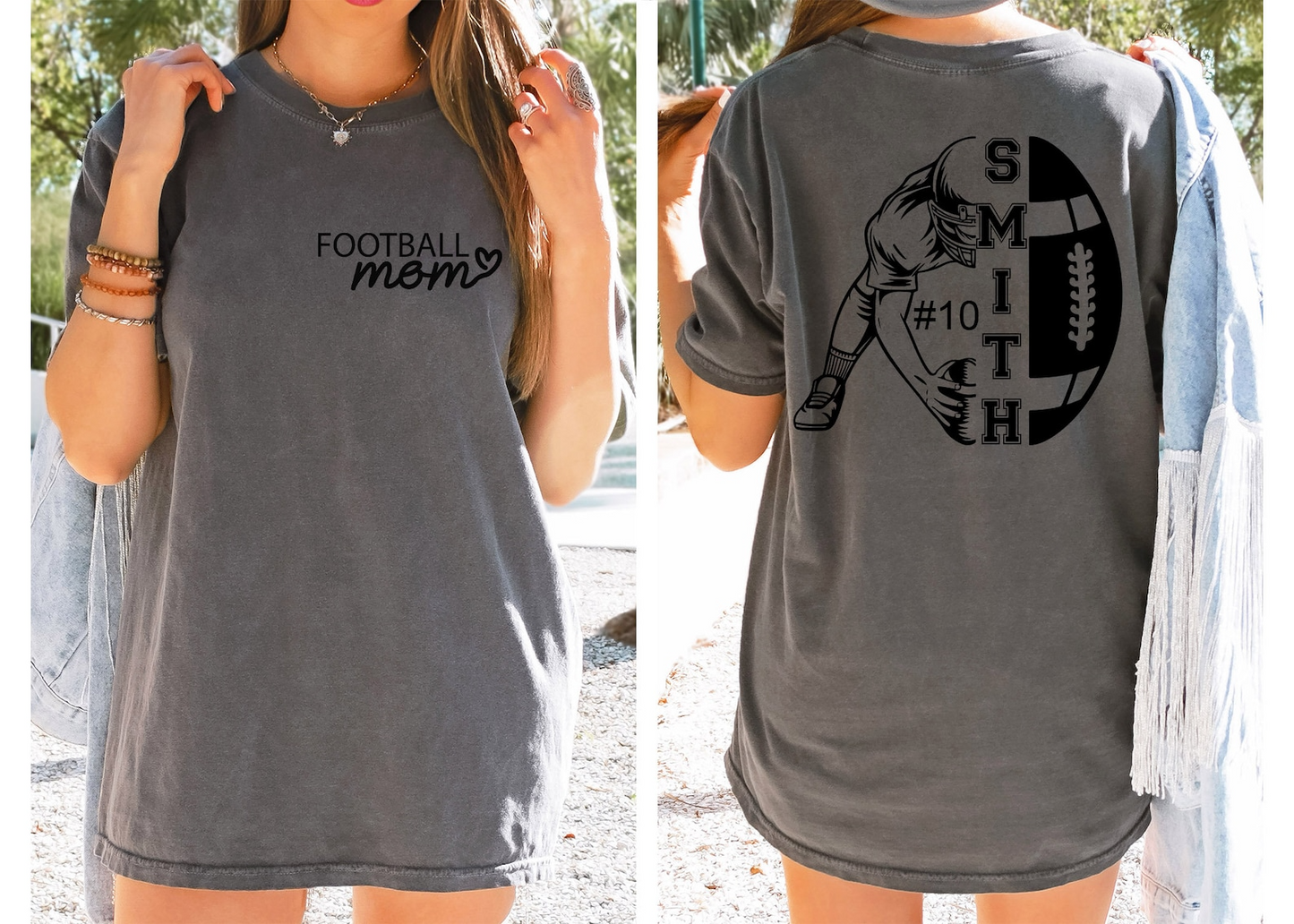 Customized Football Mom Sweatshirt - Your Name Football Shirt - Football Shirt - Game Day Shirt - Football Season Shirt - Football Mom Shirt