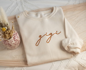 Embroidered Gigi Sweatshirt, Personalized Gifts For Gigi, Gigi Gift