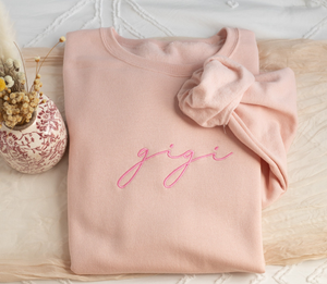 Embroidered Gigi Sweatshirt, Personalized Gifts For Gigi, Gigi Gift