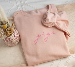 Embroidered Gigi Sweatshirt, Personalized Gifts For Gigi, Gigi Gift