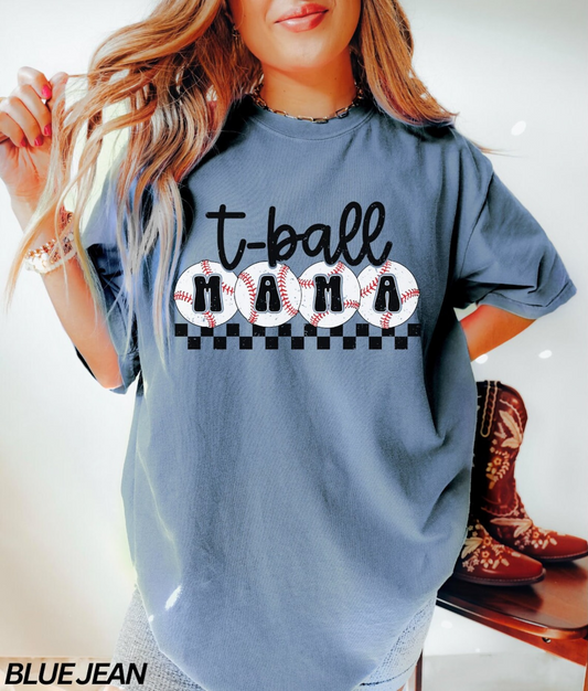 T-Ball Mama Shirt, Checkered Mama Shirt, Mothers Day Gift, Sports Mom, Cute Mom Shirt, Shirts for womenTball Mom Shirt,