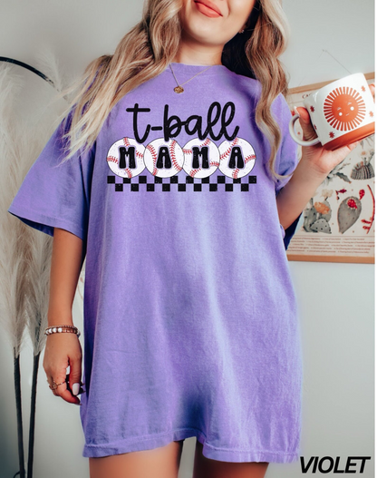 T-Ball Mama Shirt, Checkered Mama Shirt, Mothers Day Gift, Sports Mom, Cute Mom Shirt, Shirts for womenTball Mom Shirt,