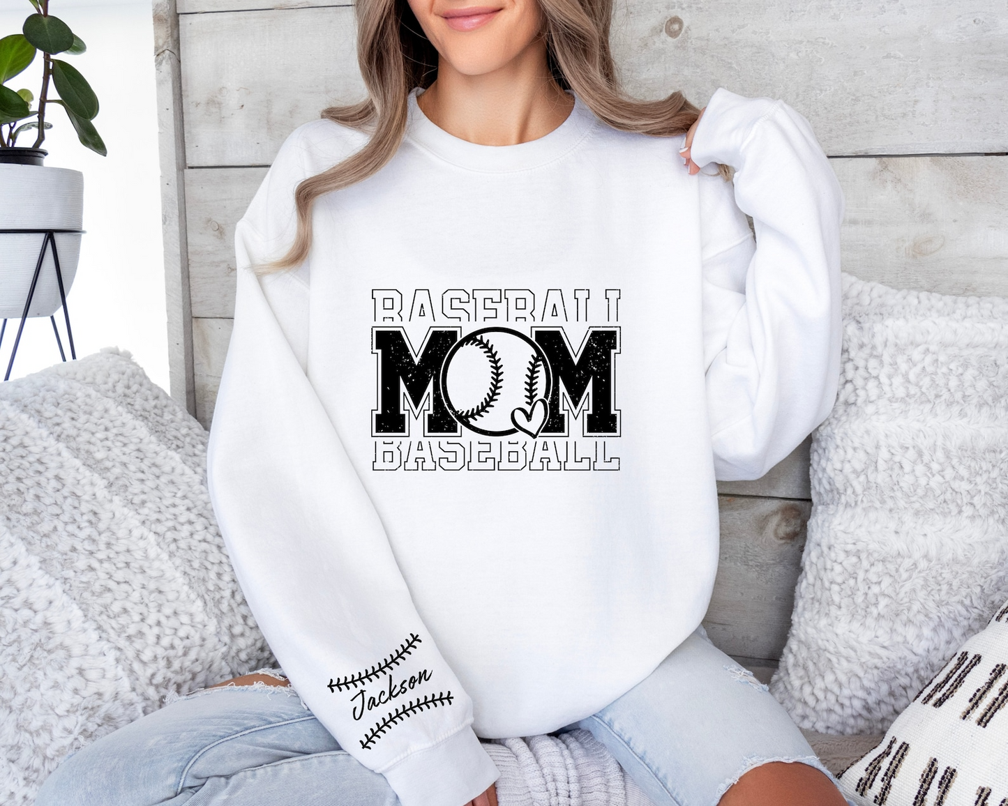Custom Baseball Mom Sweatshirt, Personalized Baseball Gift for Mom, Mothers day Gift For Baseball Mom