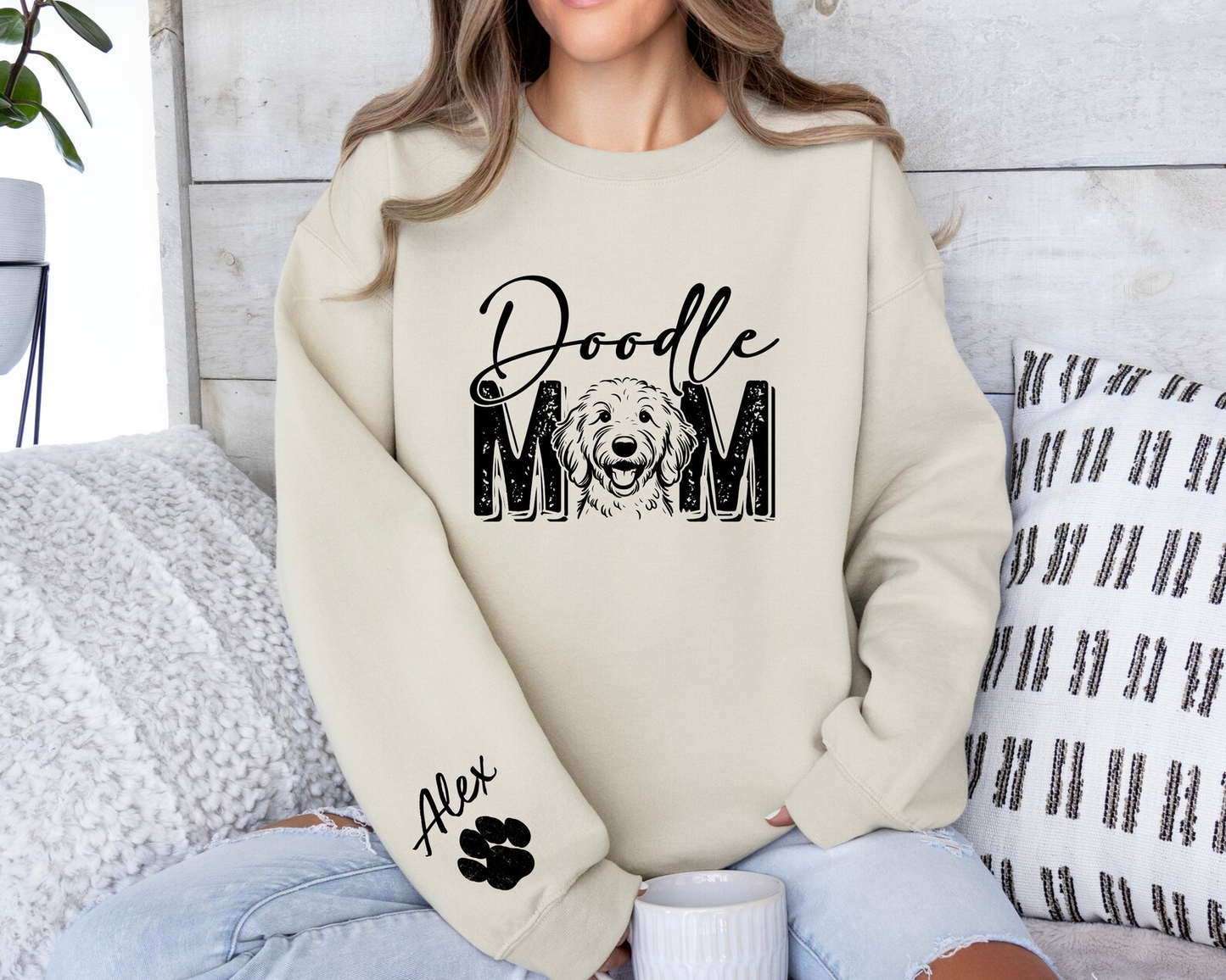 Goldendoodle Custom Sweatshirt, Doodle Mom Sweatshirt, Goldendoodle hoodie, Golden Doodle mom shirt, Personalized Dog Sweatshirt