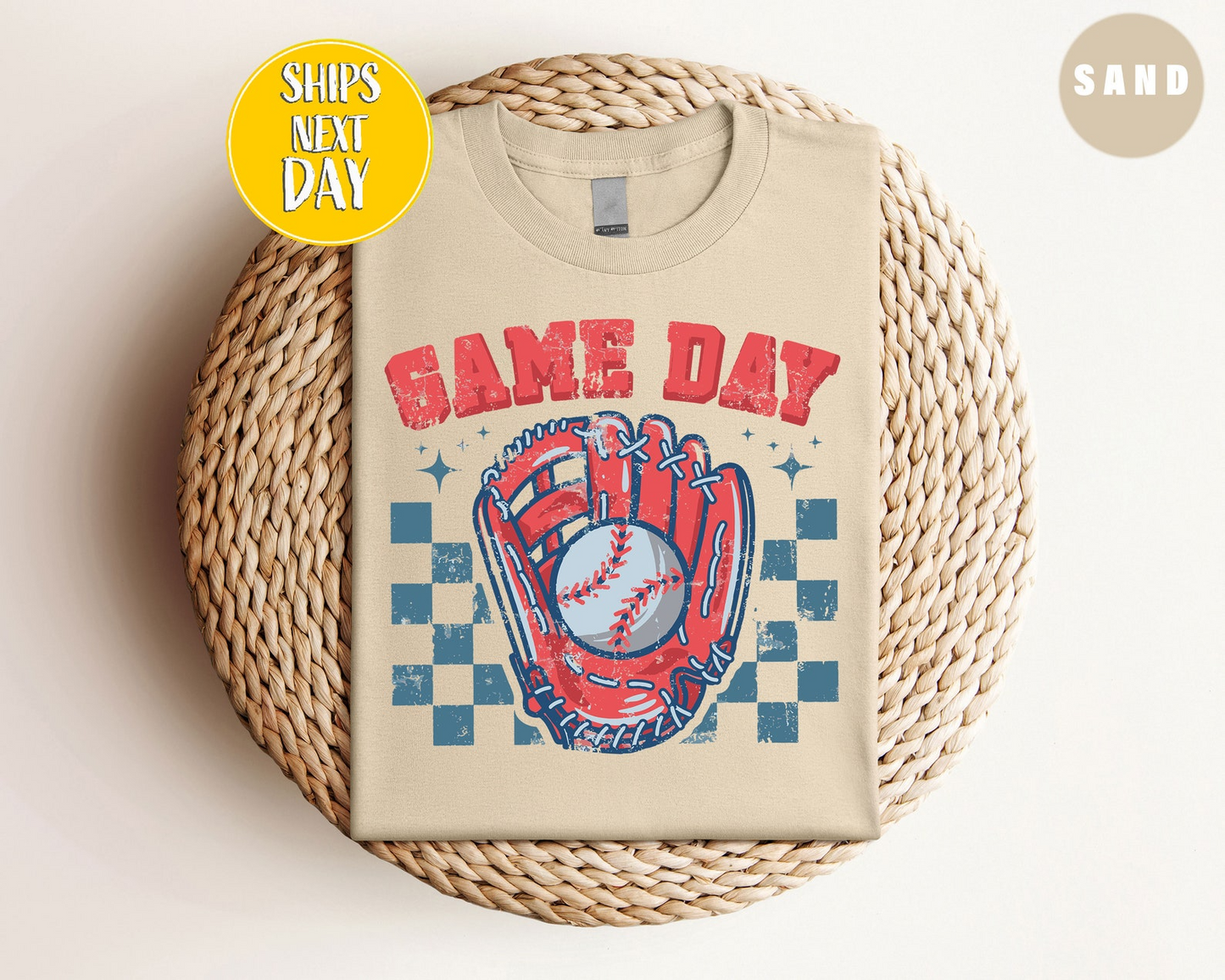 Checkered Game Day Baseball T-Shirt, Game Day Tees, Baseball Game Day Tee Shirt, Baseball Lover tshirt