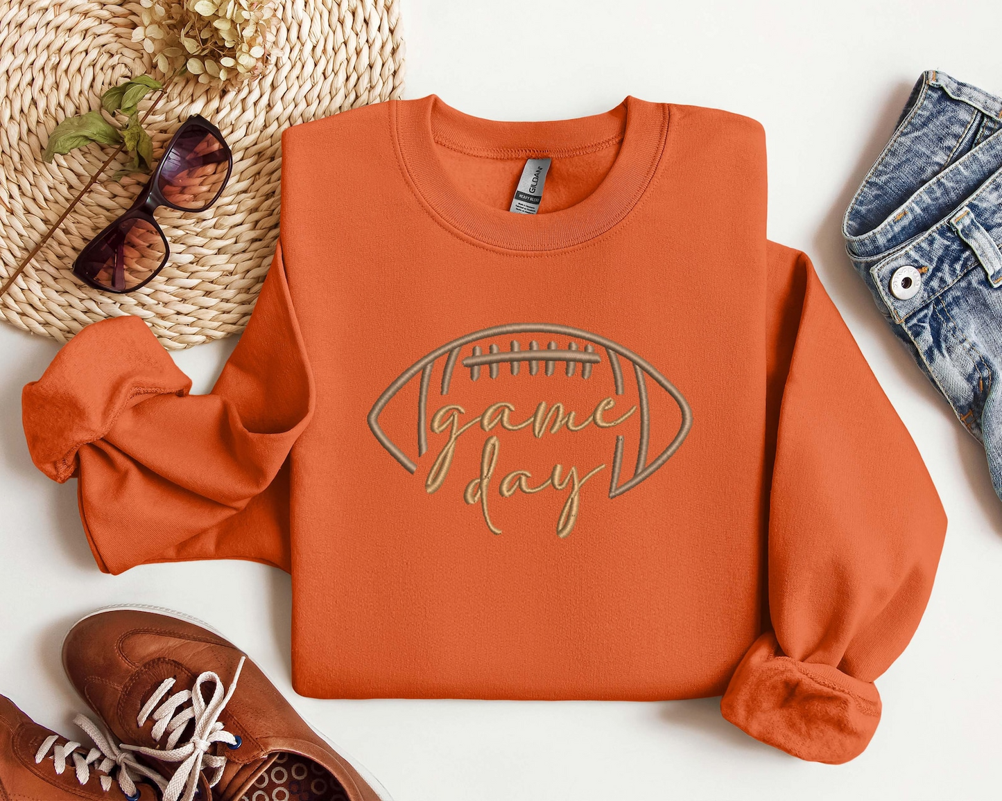 Embroidered Game Day Shirt, Tis The Season Shirt, Embroidered Fall Shirt, Touchdown Football Shirt Sweatshirt, Embroidered Thanksgiving Tee