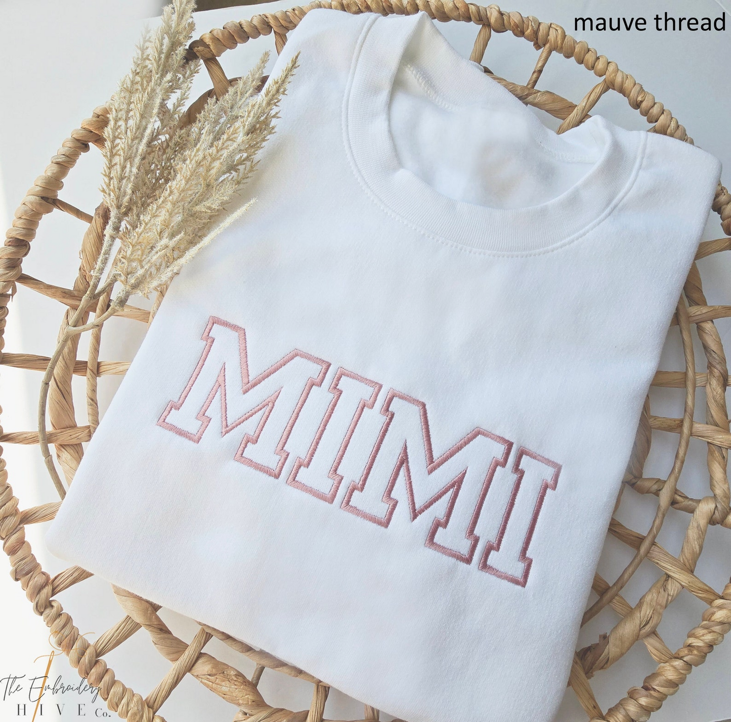 Embroidered Mimi Sweatshirt Crewneck Embroidered Grandma Crewneck, Personalized Grandma Women