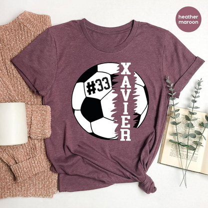 Custom Soccer Shirt, Soccer Graphic Tees, Personalized Soccer T-Shirt, Soccer Mom Shirt, Soccer Player Gifts, Sport Shirt, Soccer Outfit