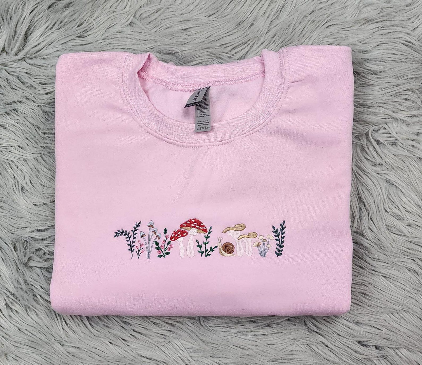 Enchanted Mushroom Forest Embroidered Crewneck - Magic Mushroom Forest - Wild Mushrooms Crewneck - T-Shirt - Sweatshirt - Hoodie