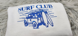 Surf Club Embroidered Crewneck - Surf Crewneck - Surf Culture Sweatshirt - Coastal Vibes - T-shirt - Hoodie