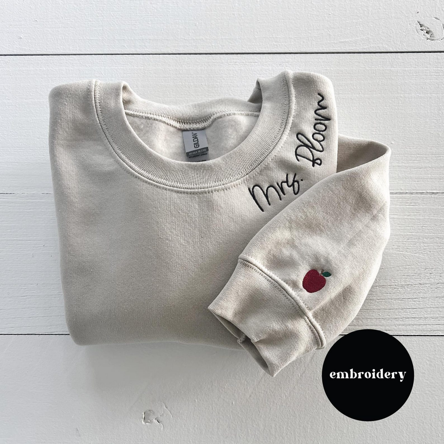 Embroidered Teacher Sweatshirt, Personalized Teacher Gift, Customized Embroidered Sweatshirt, Gift for Tutor