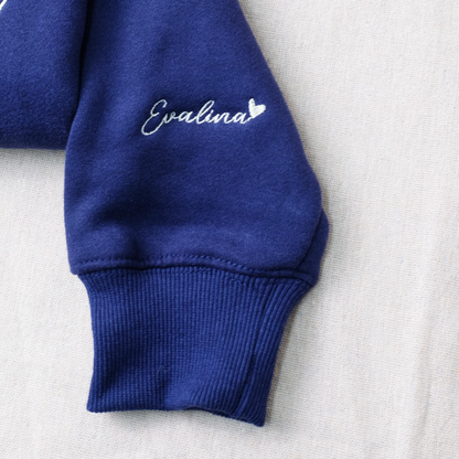 Custom Dance Mom Embroidered Sweatshirt, Personalized Dancer Name on Sleeve, Gift for Dance Mama, Dancing Crewneck for Mothers Day, Mom Gift