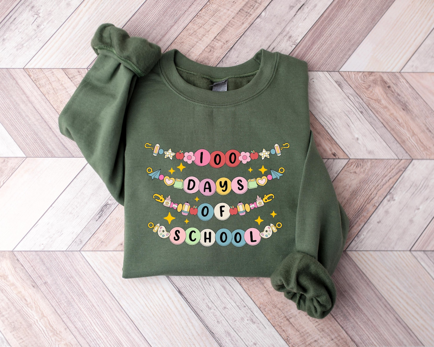 100 Days Of School Bracelet Shirt, Teacher 100 Days of School Outfit, Celebrate 100th Day, Funny Teacher Student Shirt, Gift For Teacher