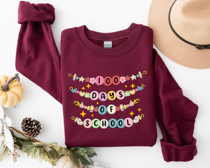 100 Days Of School Bracelet Shirt, Teacher 100 Days of School Outfit, Celebrate 100th Day, Funny Teacher Student Shirt, Gift For Teacher