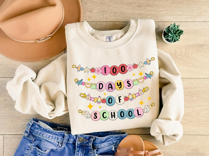 100 Days Of School Bracelet Shirt, Teacher 100 Days of School Outfit, Celebrate 100th Day, Funny Teacher Student Shirt, Gift For Teacher
