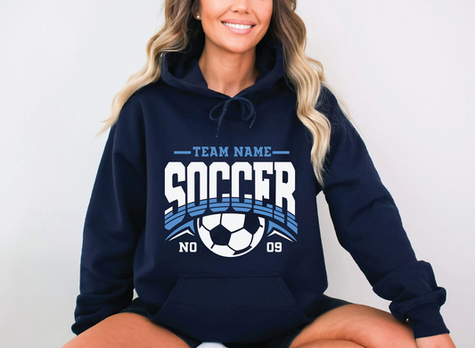 Custom Soccer Hoodie, Personalized Soccer Sweatshirt, Soccer Team Name Hoodie, Soccer Sweatshirt, Game Day Hoodie, Soccer Mom Hoodie