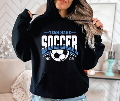 Custom Soccer Hoodie, Personalized Soccer Sweatshirt, Soccer Team Name Hoodie, Soccer Sweatshirt, Game Day Hoodie, Soccer Mom Hoodie