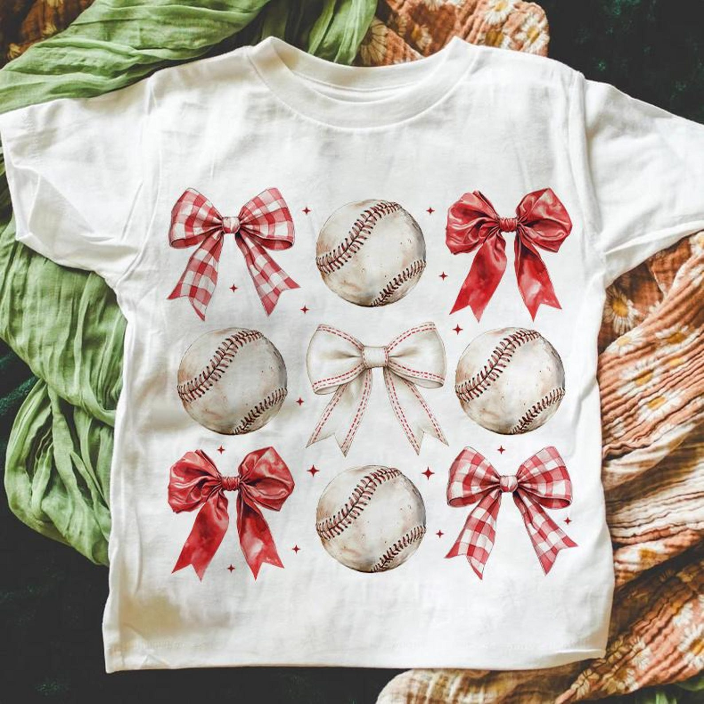 Vintage Baseball Bow Sweatshirt, Bow Baseball Shirt, Game Day Baseball Shirt