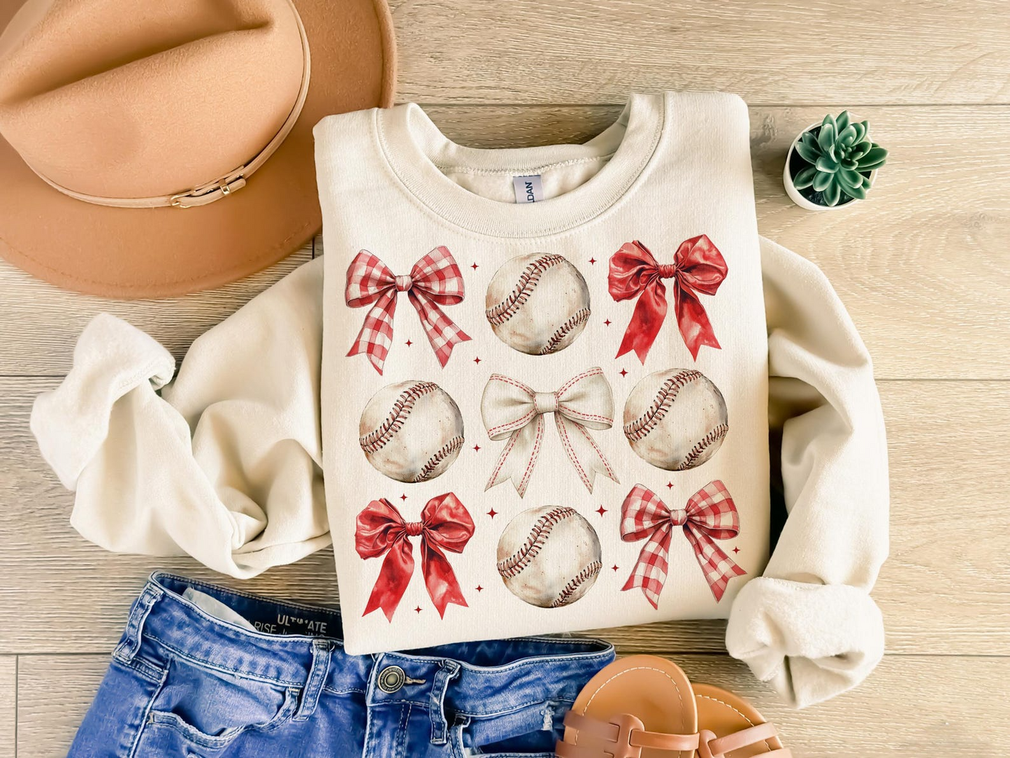 Vintage Baseball Bow Sweatshirt, Bow Baseball Shirt, Game Day Baseball Shirt