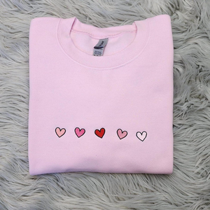 Cute Mini Hearts Embroidered Crewneck - Valentine's Crewneck - Mini Hearts - Gift For her - Cute Crewneck