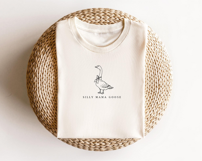 One Silly Goose Mom Shirt, Mama Goose Coquette Bow Shirt, Silly Goose Birthday Party Outfit