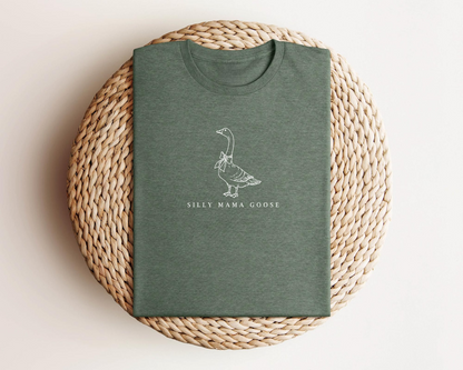 One Silly Goose Mom Shirt, Mama Goose Coquette Bow Shirt, Silly Goose Birthday Party Outfit